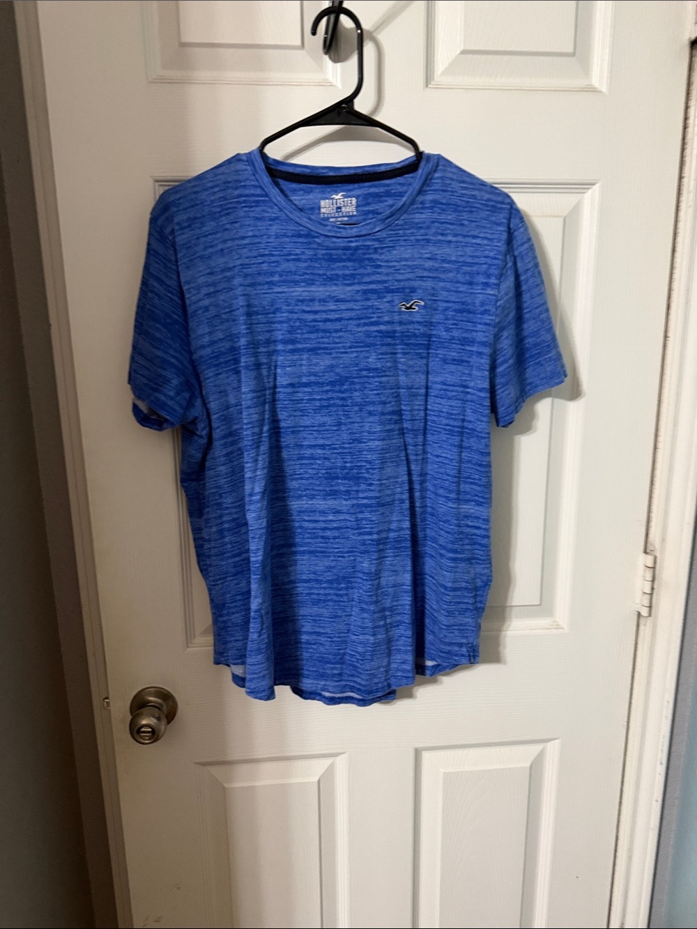 Hollister Men's Royal Blue Heather Crew Tee